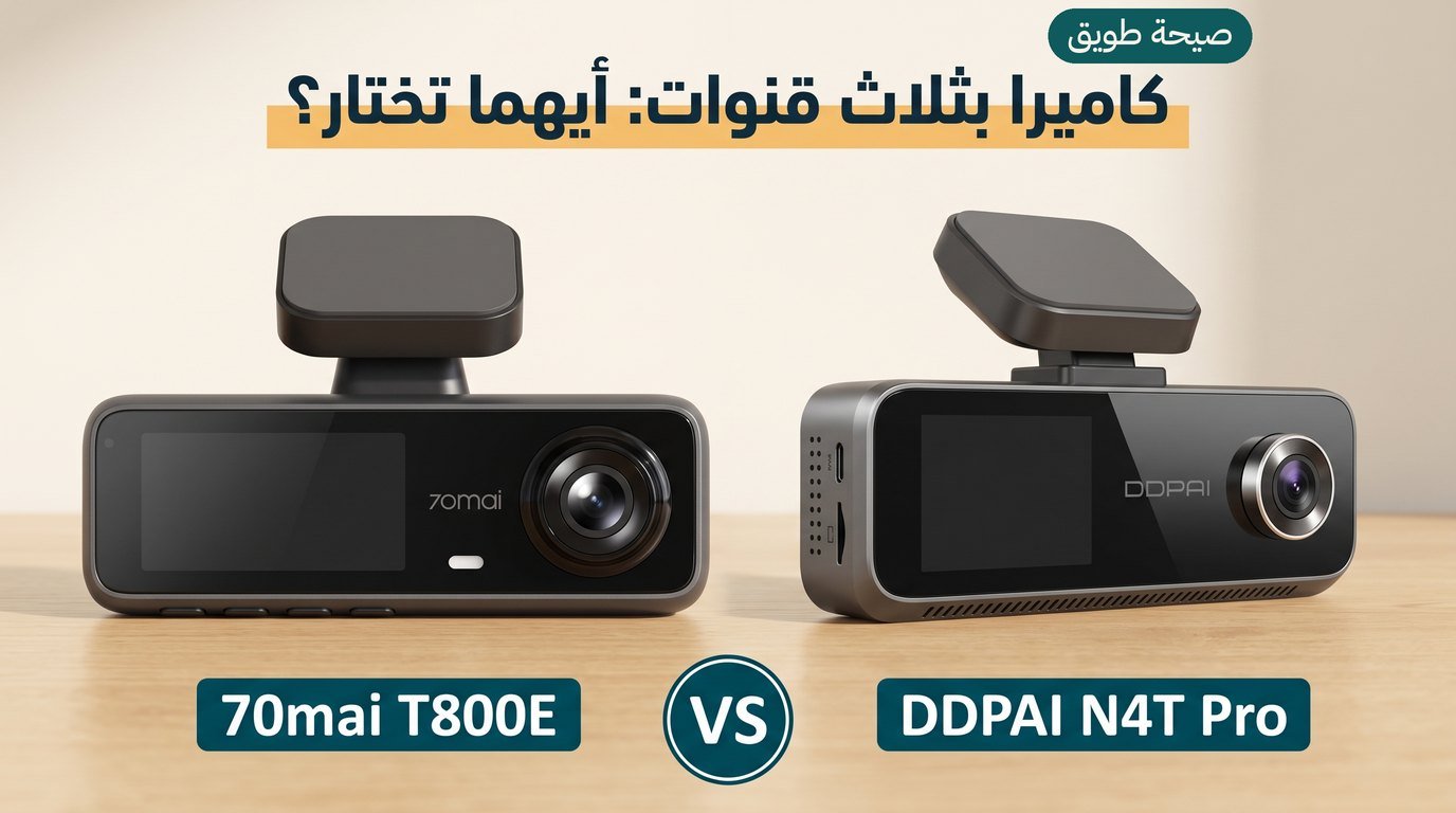 داش كام 3 كاميرات: DDPAI N4T Pro أم 70mai T800E؟ مقارنة صادقة
