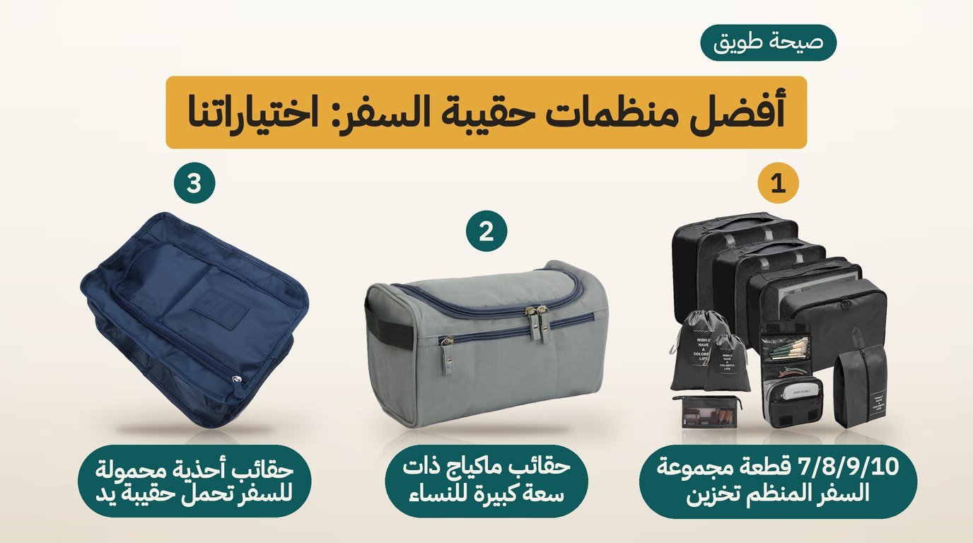 منظم حقيبة السفر: أفضل 3 خيارات لتقسيم أمتعتك