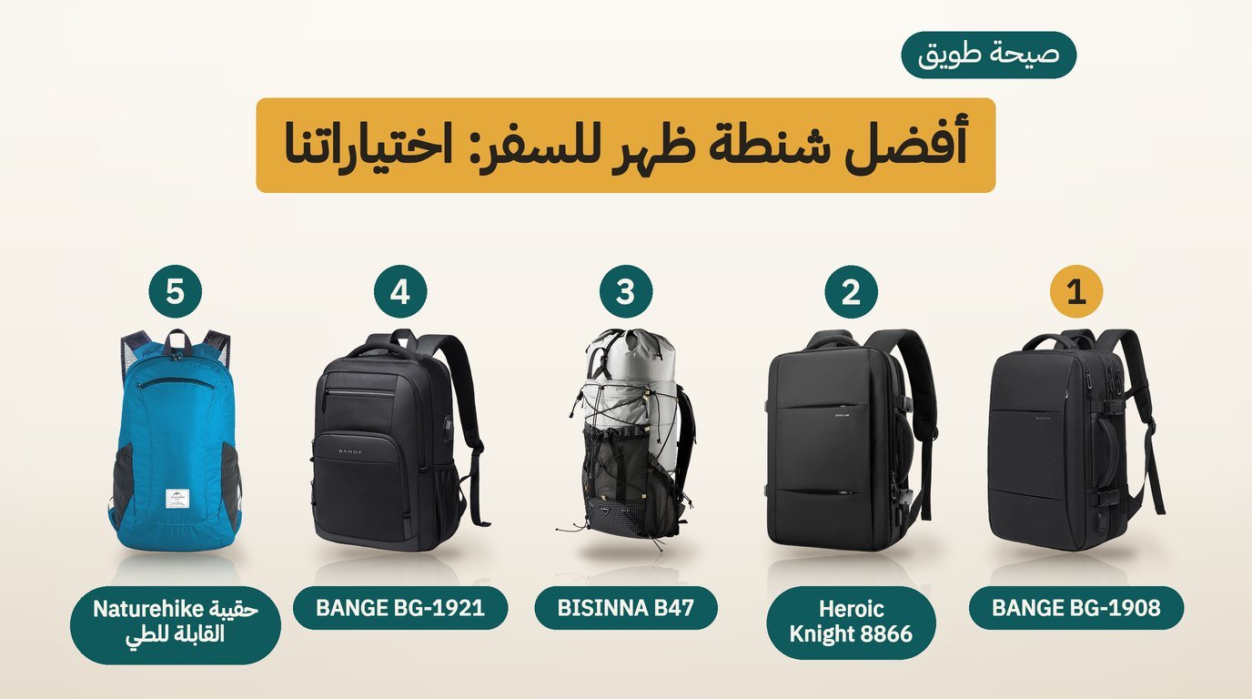 أفضل شنطة ظهر للسفر: 5 خيارات وكيف تختار بينها