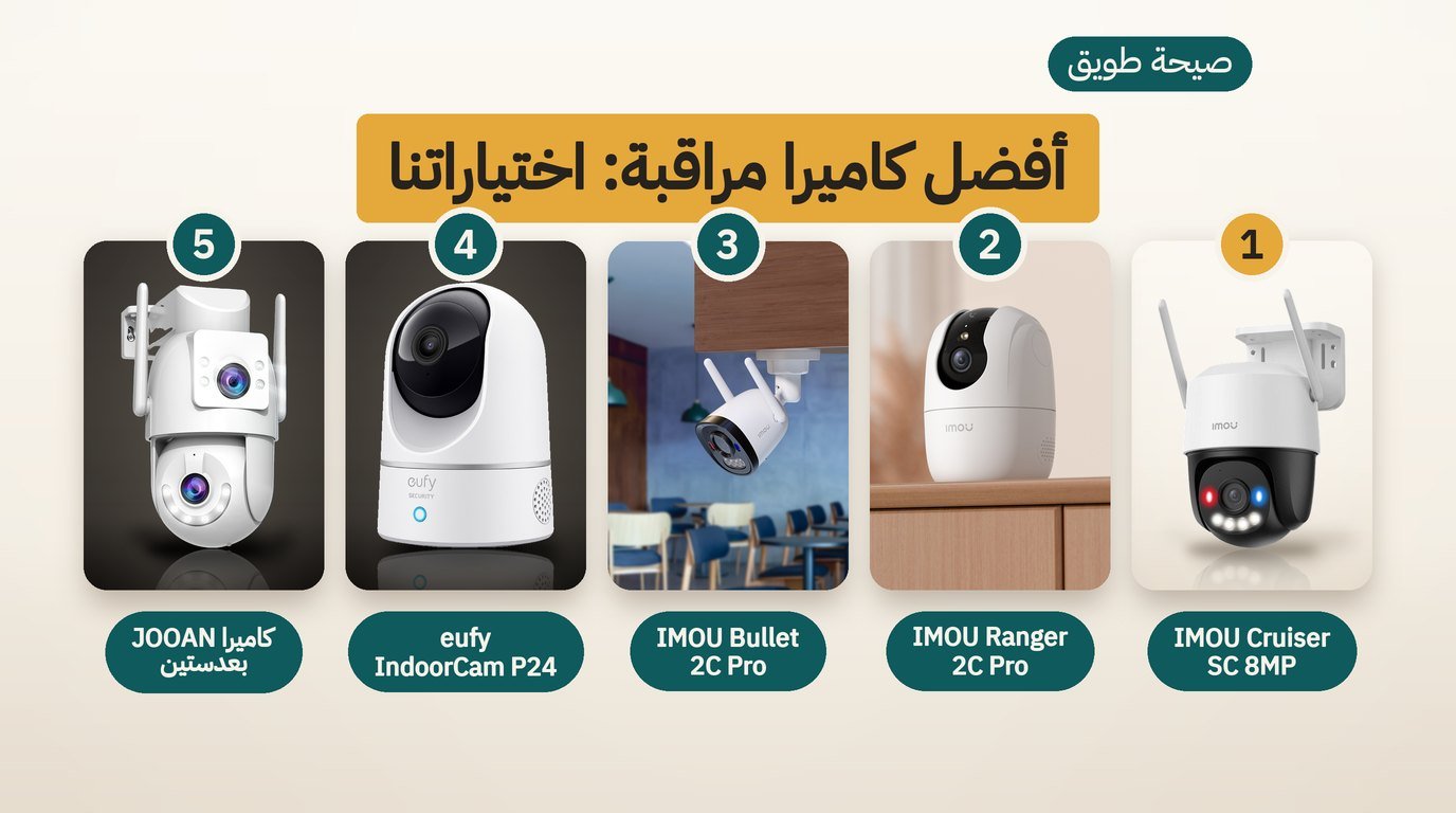 أفضل كاميرا مراقبة: 5 خيارات لداخل البيت وخارجه وكيف تختار
